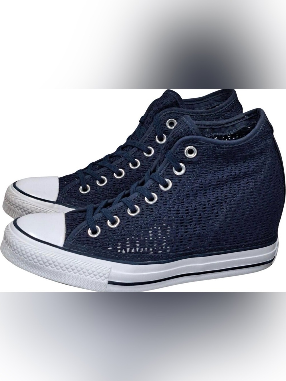 Converse Chuck Taylor All Star Hidden Wedge Crochet Knit Sneakers Women’s Sz 7